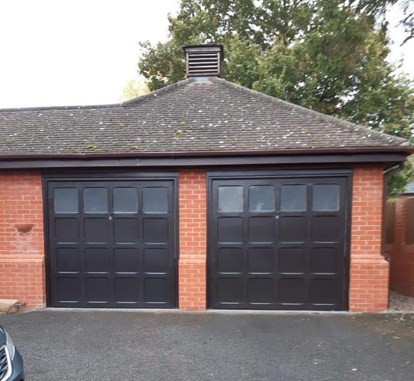 Start of Garage Door conversion in Dorrington, nr Shrewsbury