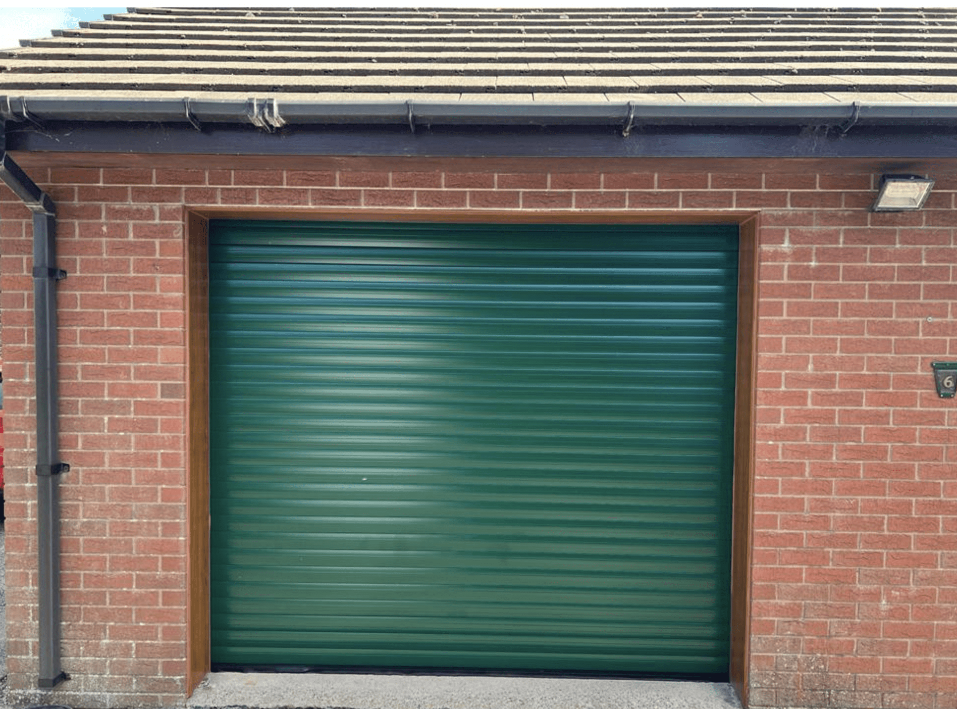 Forest Green Roller Garage Door Shrewsbury